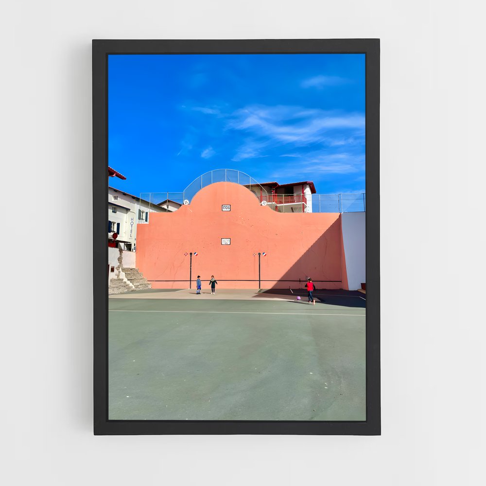 Poster Entre Terre et Ciel – affiche Pelote basque (vue 2)